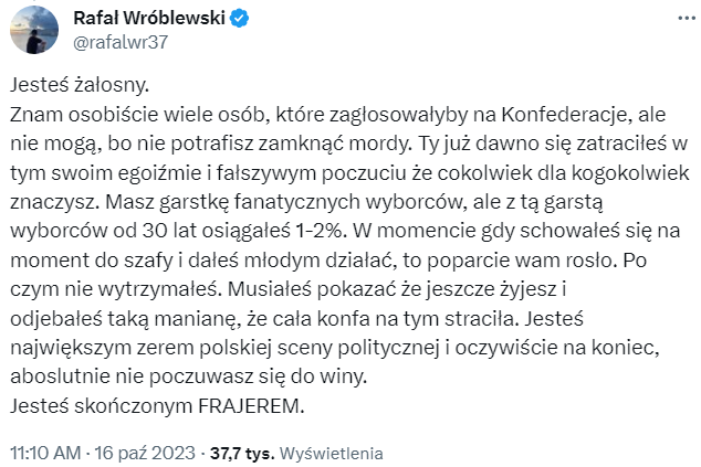 Prawda o kurwinie mikke tweet