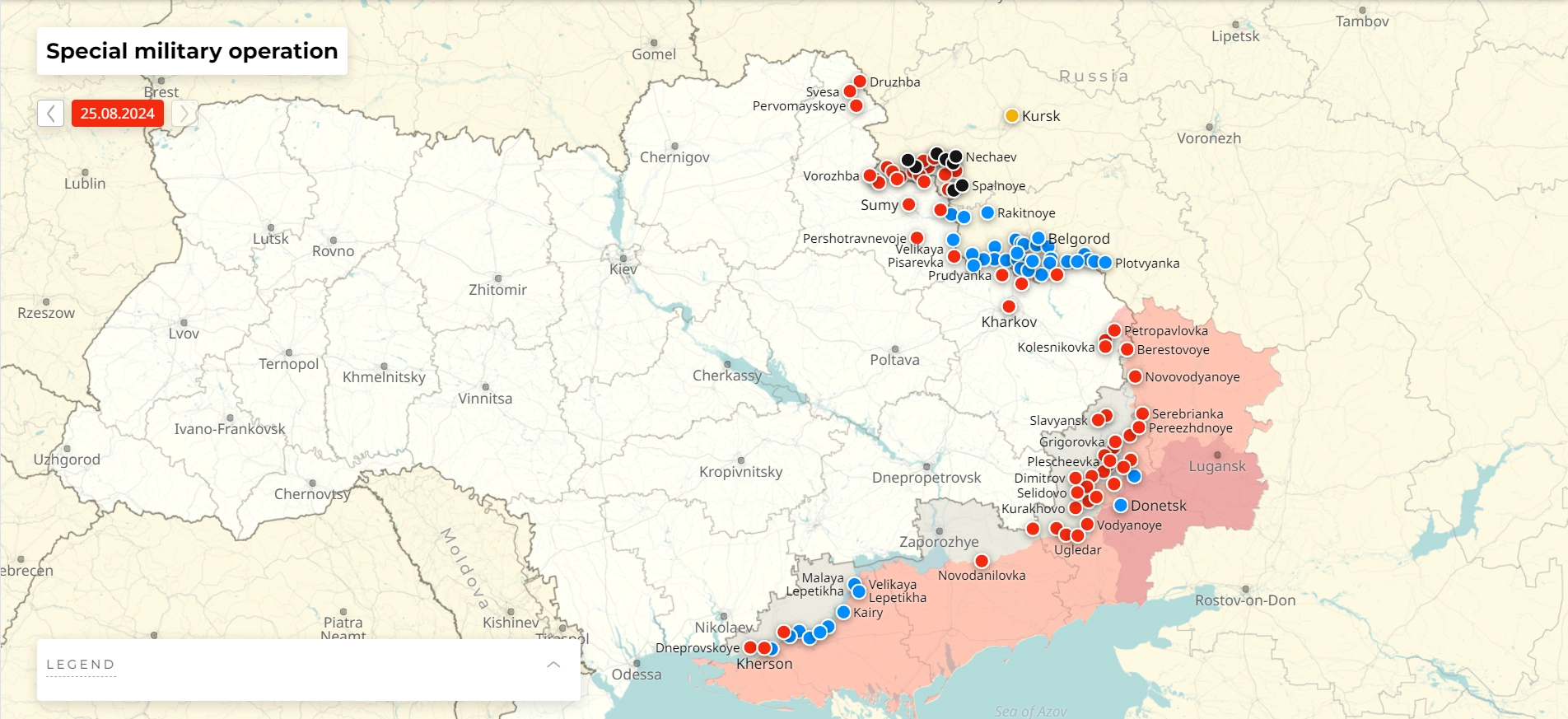 Ukraina Kursk mapa miniaturka