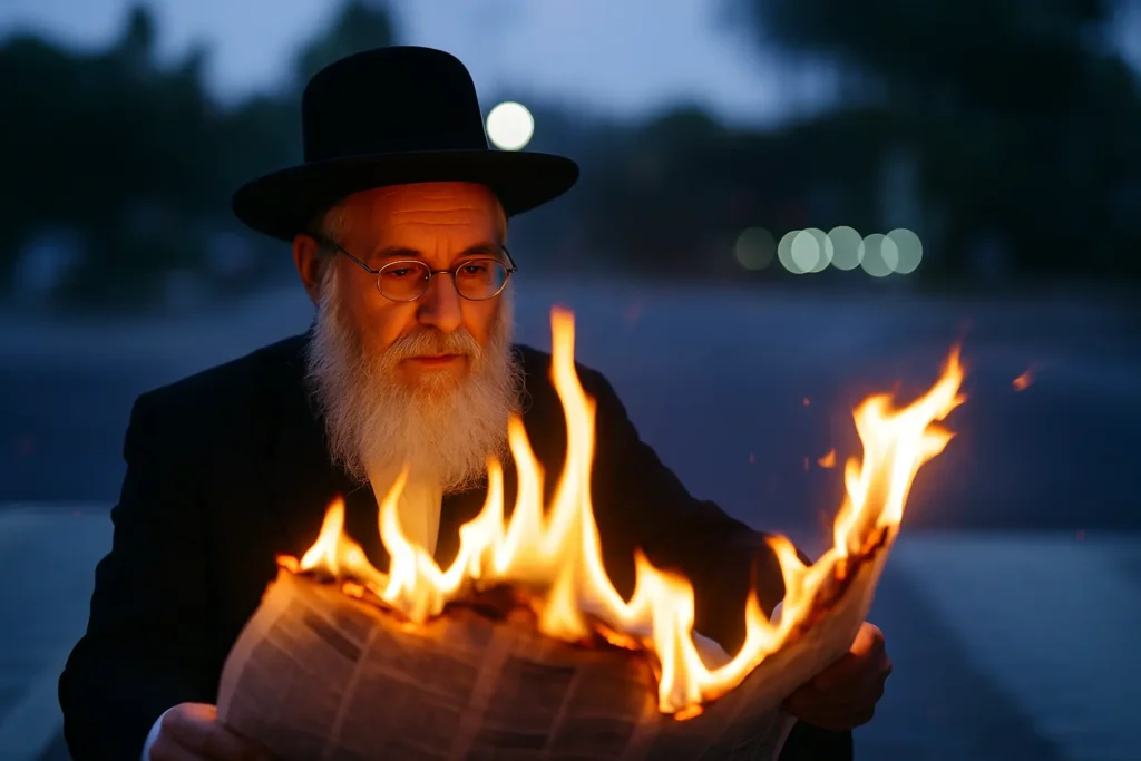 Rabbi i gazeta zydowska miniaturka