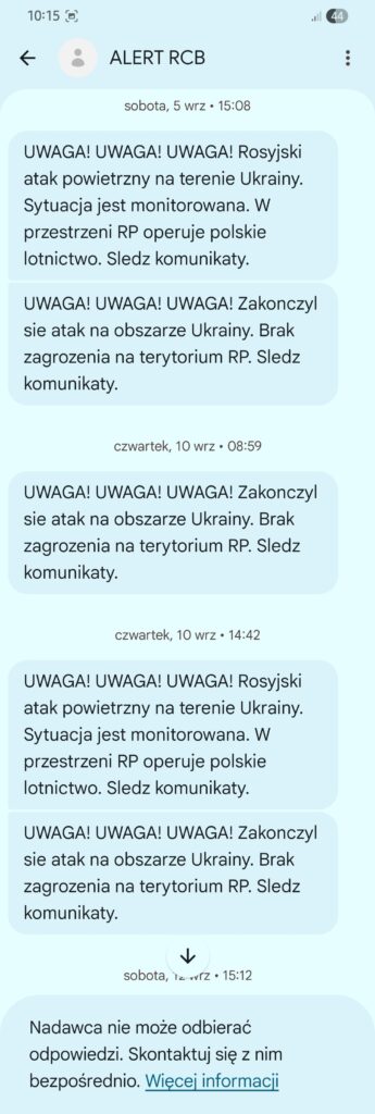 Dla Polaka alert RCB, dla Żyda zabawa na Ukrainie Screenshot 20260920 101555 Messages